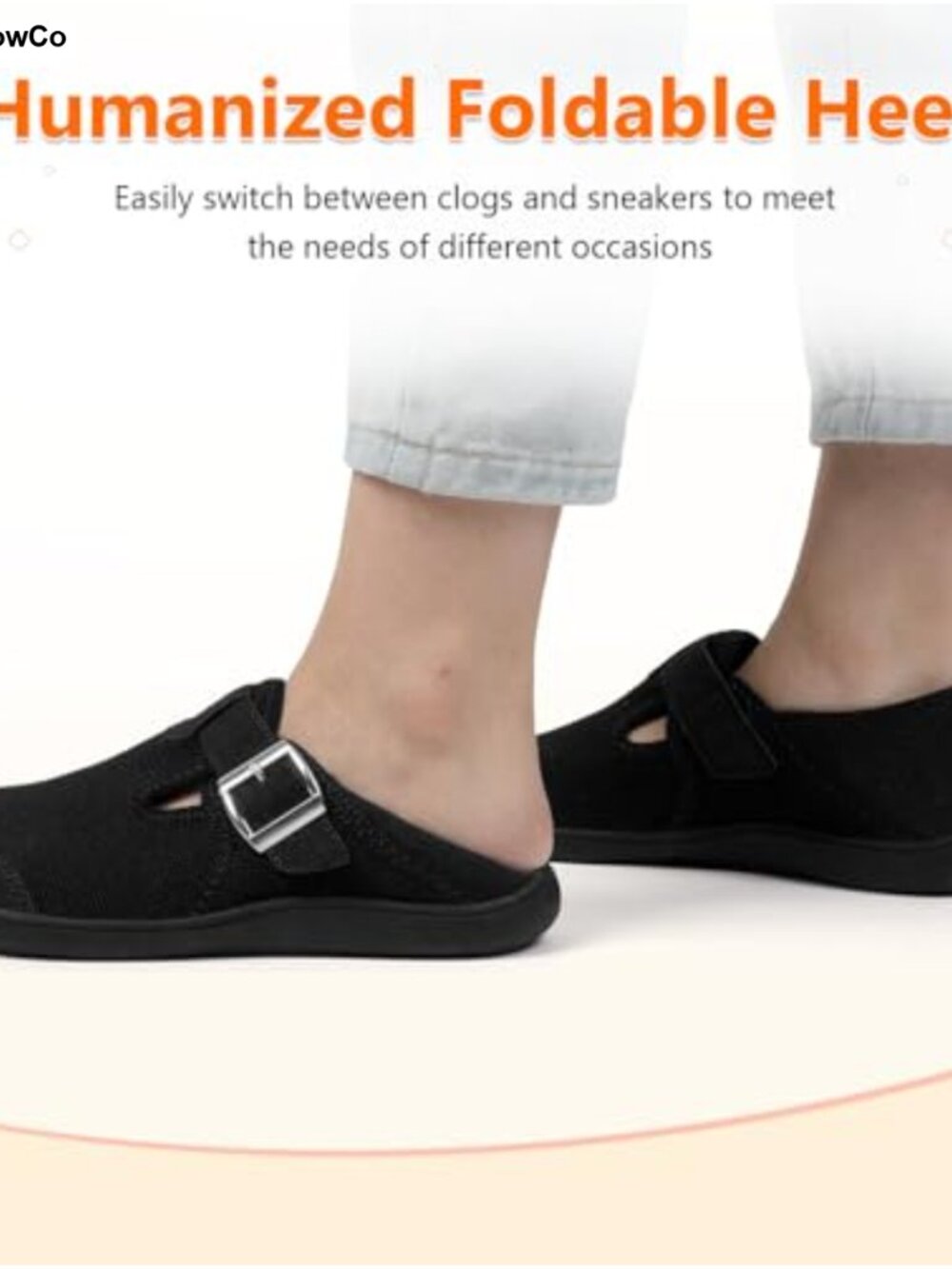 Womens Wide Toe Barefoot Walking Shoes Zero Drop Slip on Clogs Adjustable Strap - Picture 4 of 6